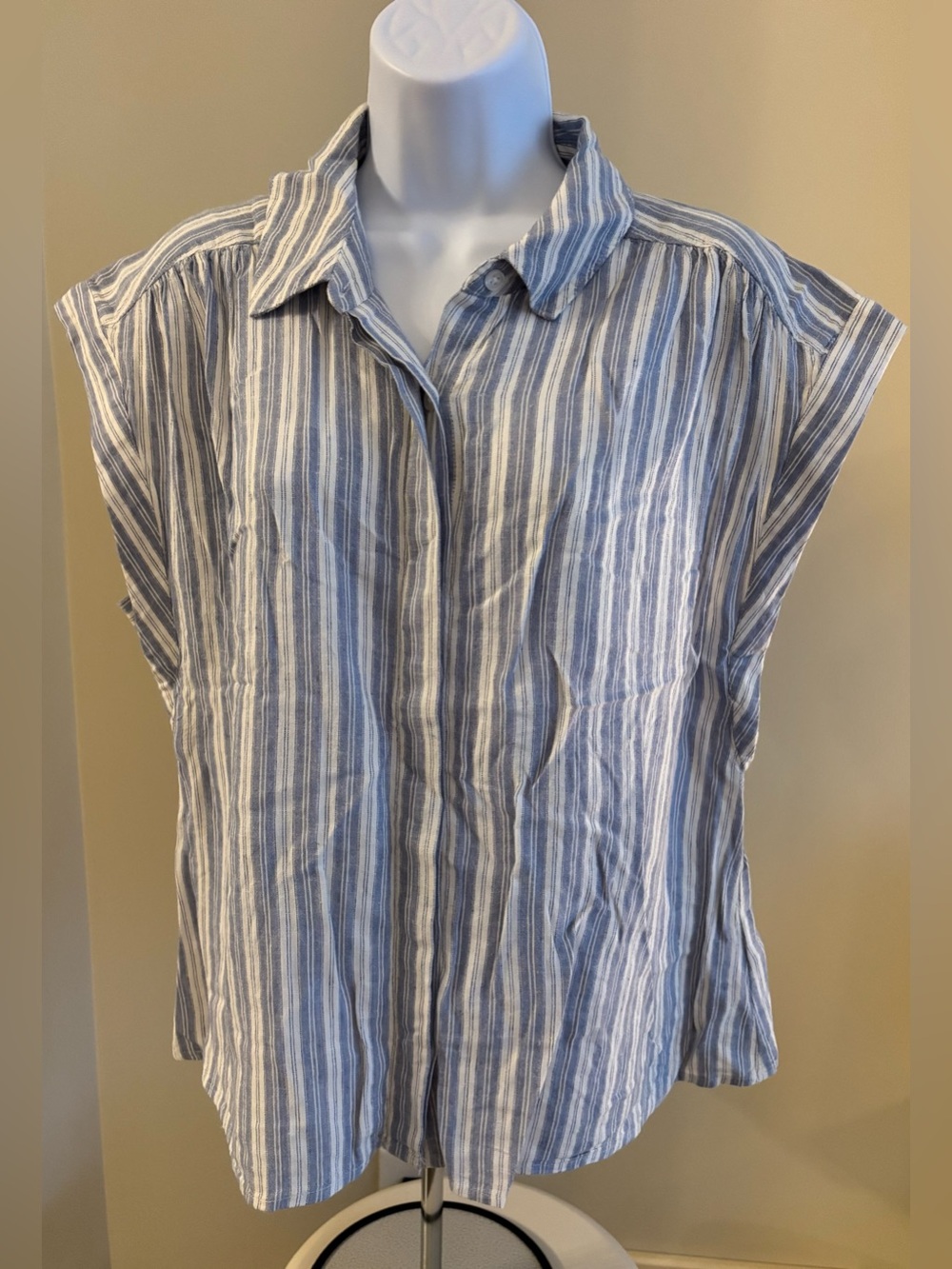 Evereve Striped Collared Button Shirt